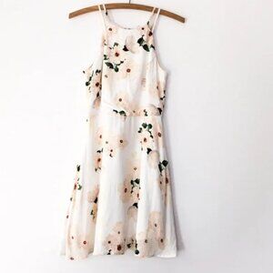 White Floral Mini Dress